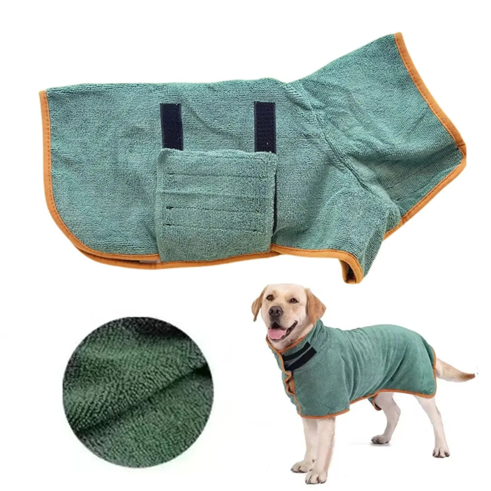 Dog Bath Towel Large Small Dogs Clean Absorbent Bathrobe