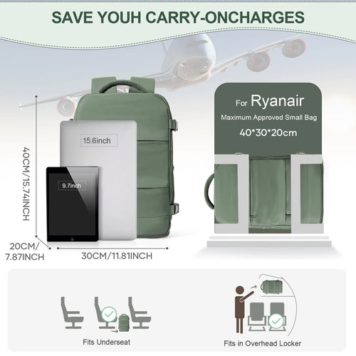 Travel Cabin Bag Backpack for Men Women Hand Luggage