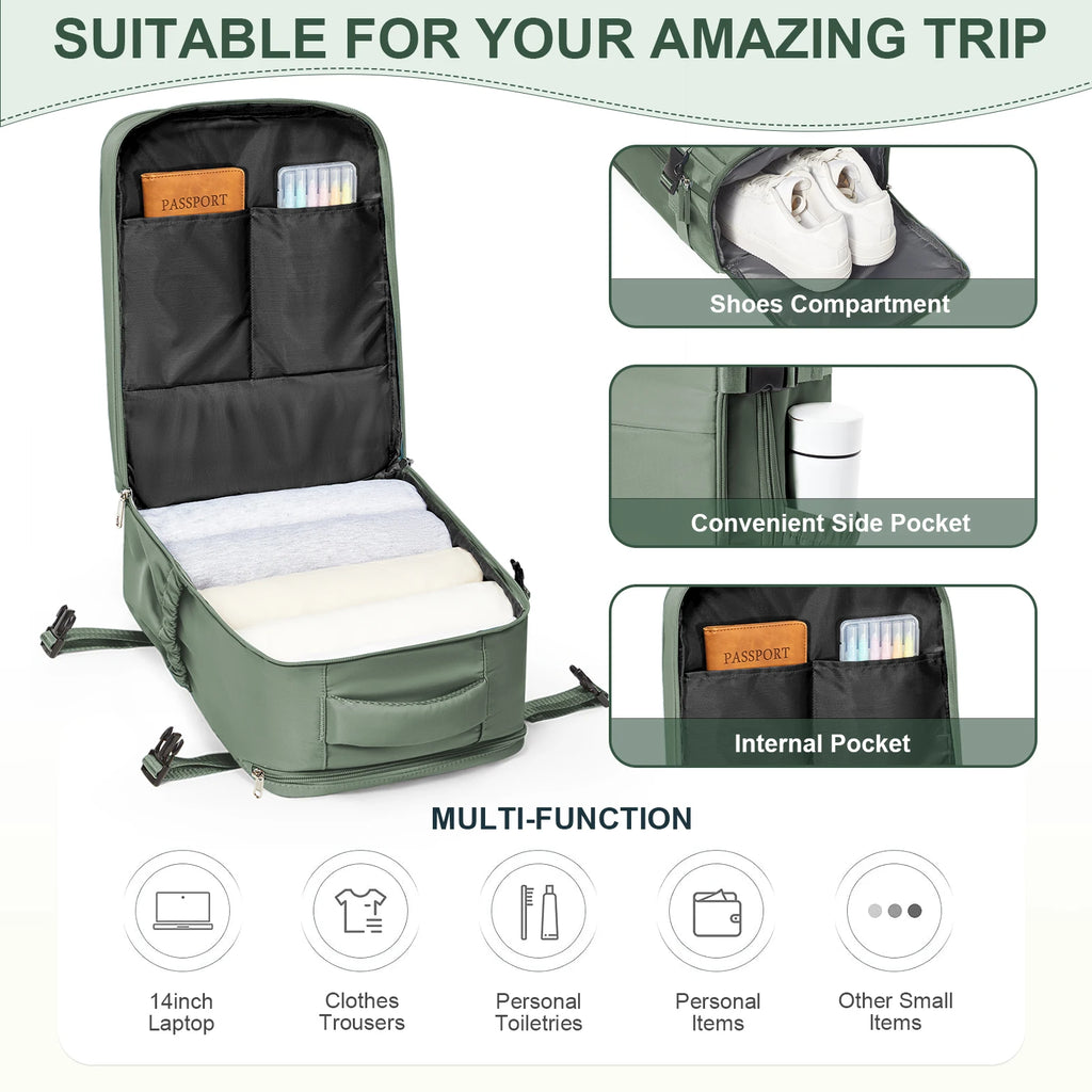 Travel Cabin Bag Backpack for Men Women Hand Luggage