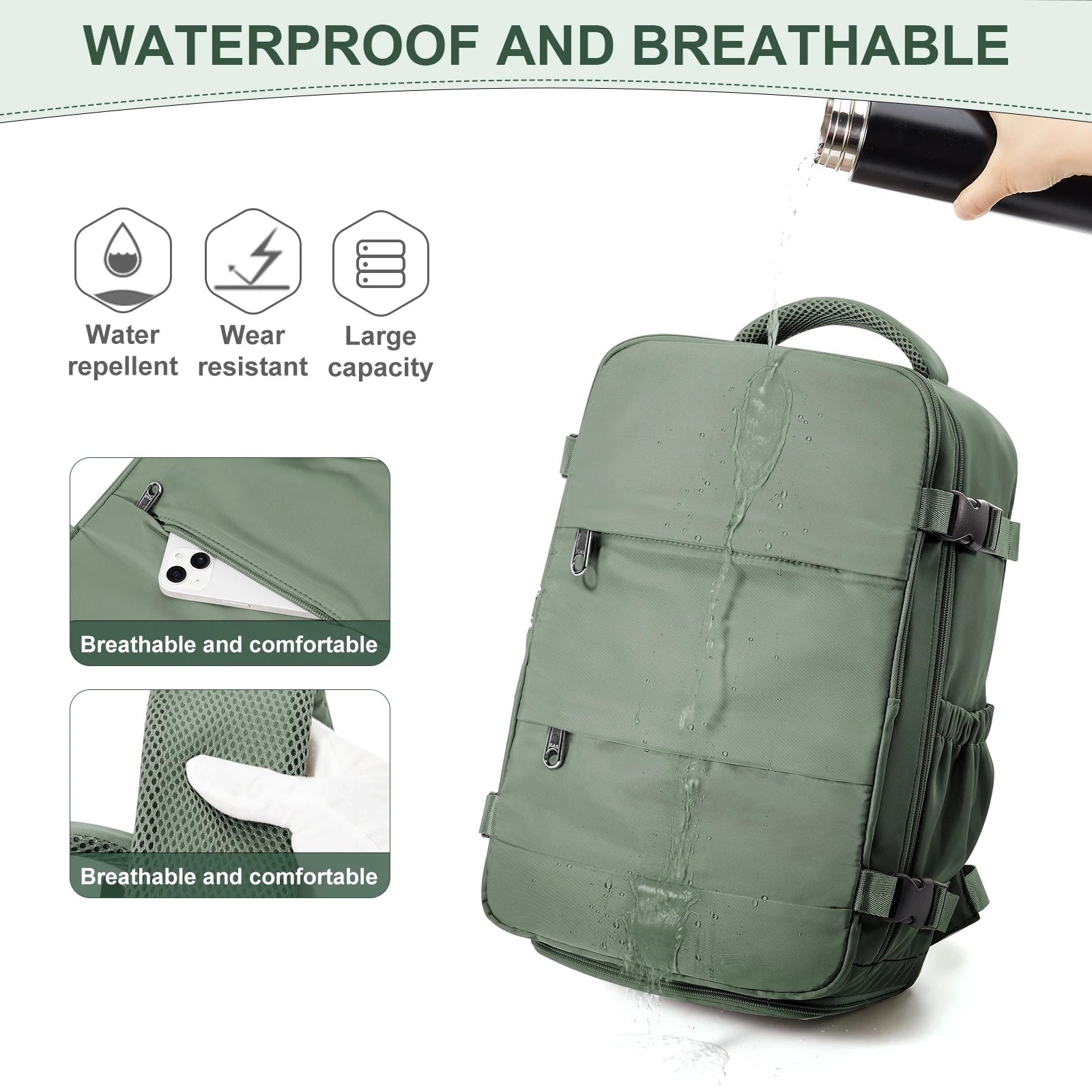 Travel Cabin Bag Backpack for Men Women Hand Luggage